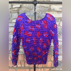 Purple floral bubble top